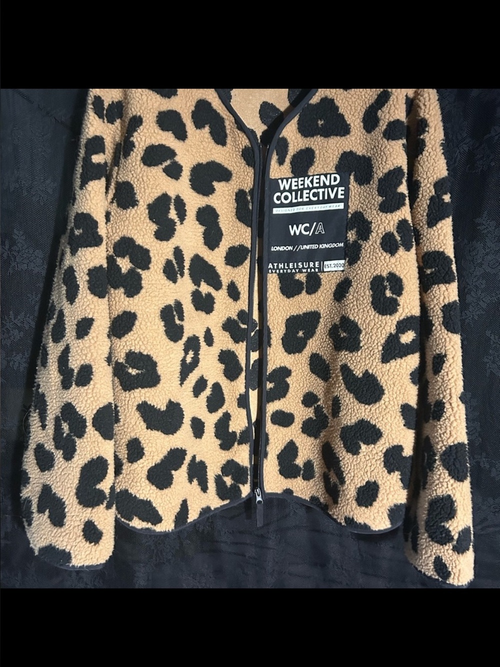ASOS Curve Tan and Black Teddy Jacket